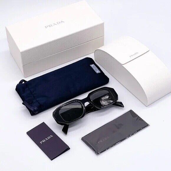 PRADA PR 17WS 2AU8C1 Tortoise Brown Lens UNISEX Sunglasses AUTHENTIC NEW - Picture 9 of 9